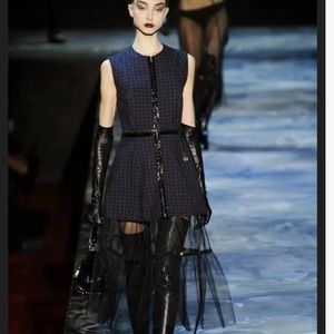 Prom Dress-Marc Jacobs Collection Dress Navy Black Runway Zip Front 24  $1900
